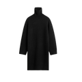 Turtleneck Knit Sweater Dress – Black, Long Sleeve, Women's