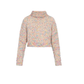 Speckled Chunky Knit Cropped Turtleneck Sweater – Pastel Multi, Women's
